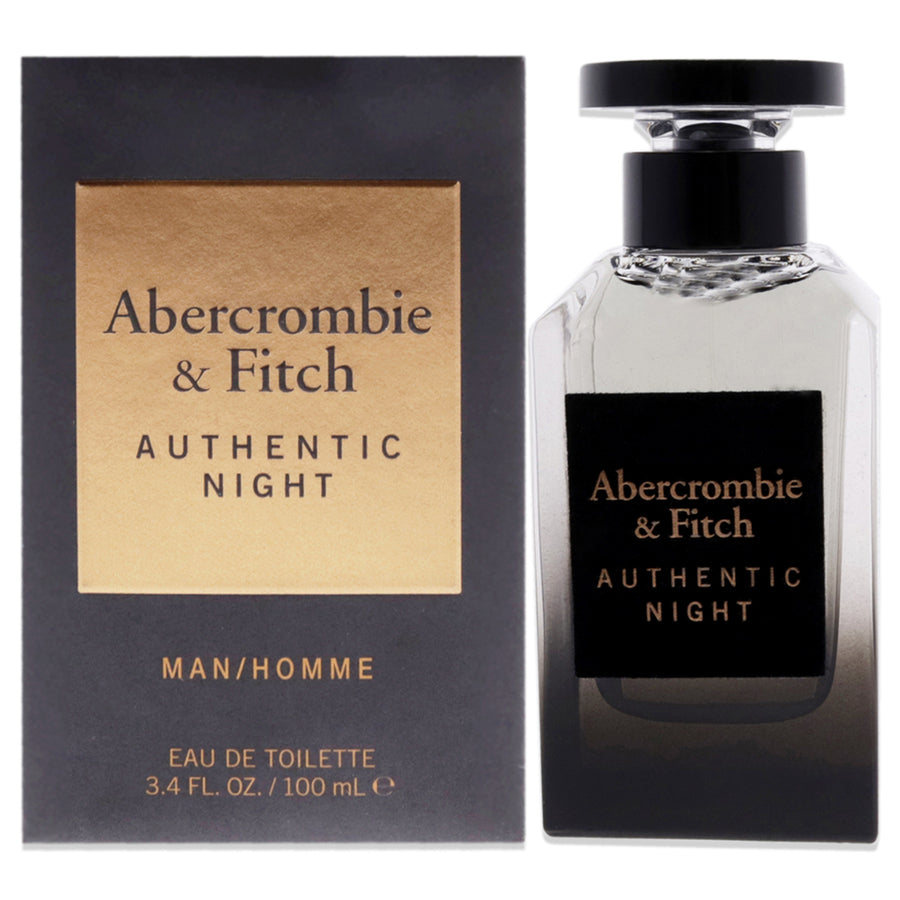Abercrombie and Fitch Authentic Night EDT Spray 3.4 oz Image 1