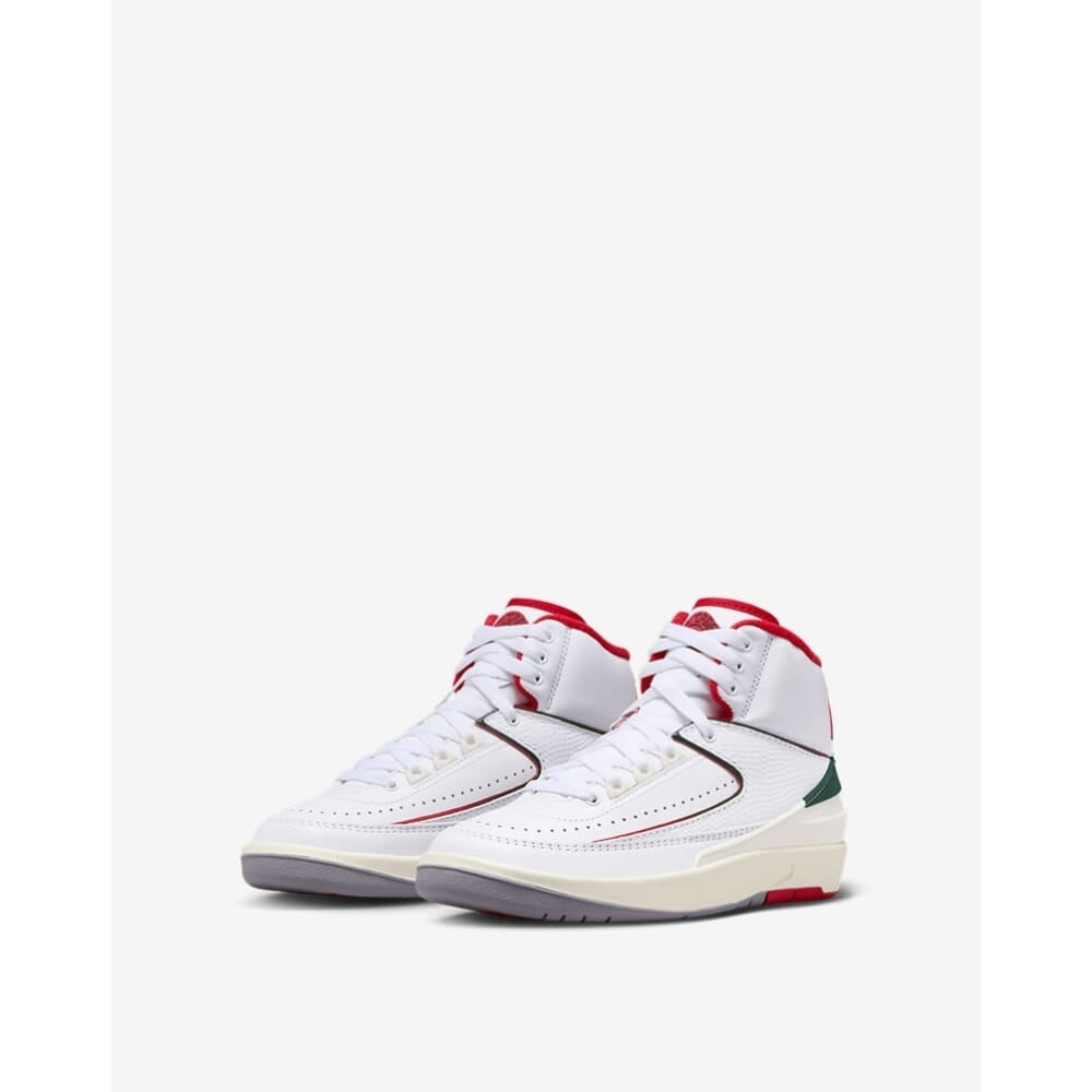 Nike Air Jordan 2 Retro White/Fire Red-Fir-Sail DQ8562-101 Grade-School Image 2