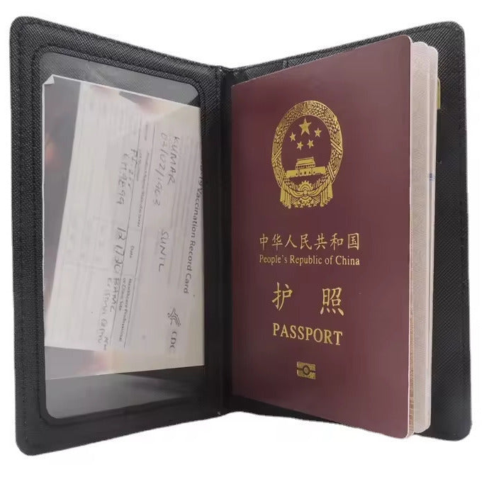 Black and White Classy Passport Holder Image 2