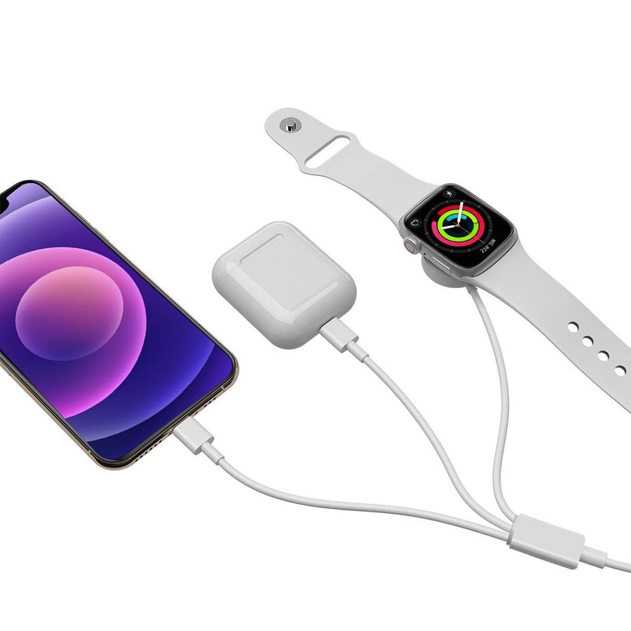 3-in-1 USB Charger for iPhone and Apple Watch Image 1