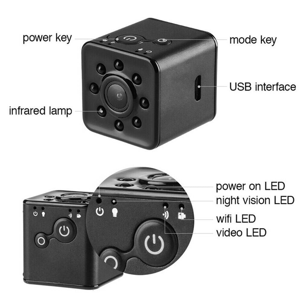 SQ13 WIFI Mini Camera HD 1080P Night Video Camcorder DVR Infrared Video Recorder Image 6