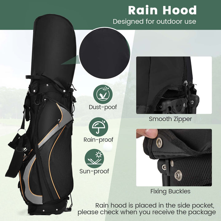 Golf Stand Bag Portable Lightweight Golf Carry Club Bag w/ 8-way Divider Image 7