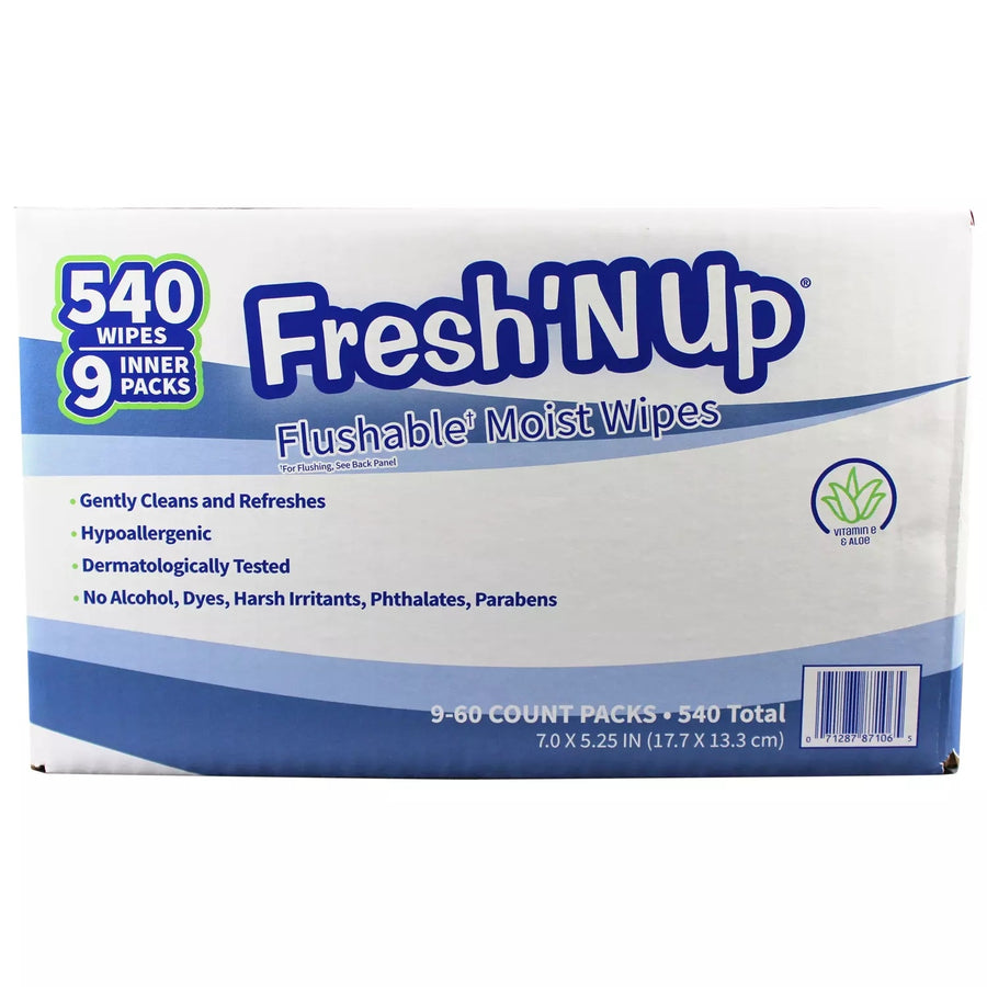 Fresh N Up Flushable Scented Wipes (540 Count) Image 1