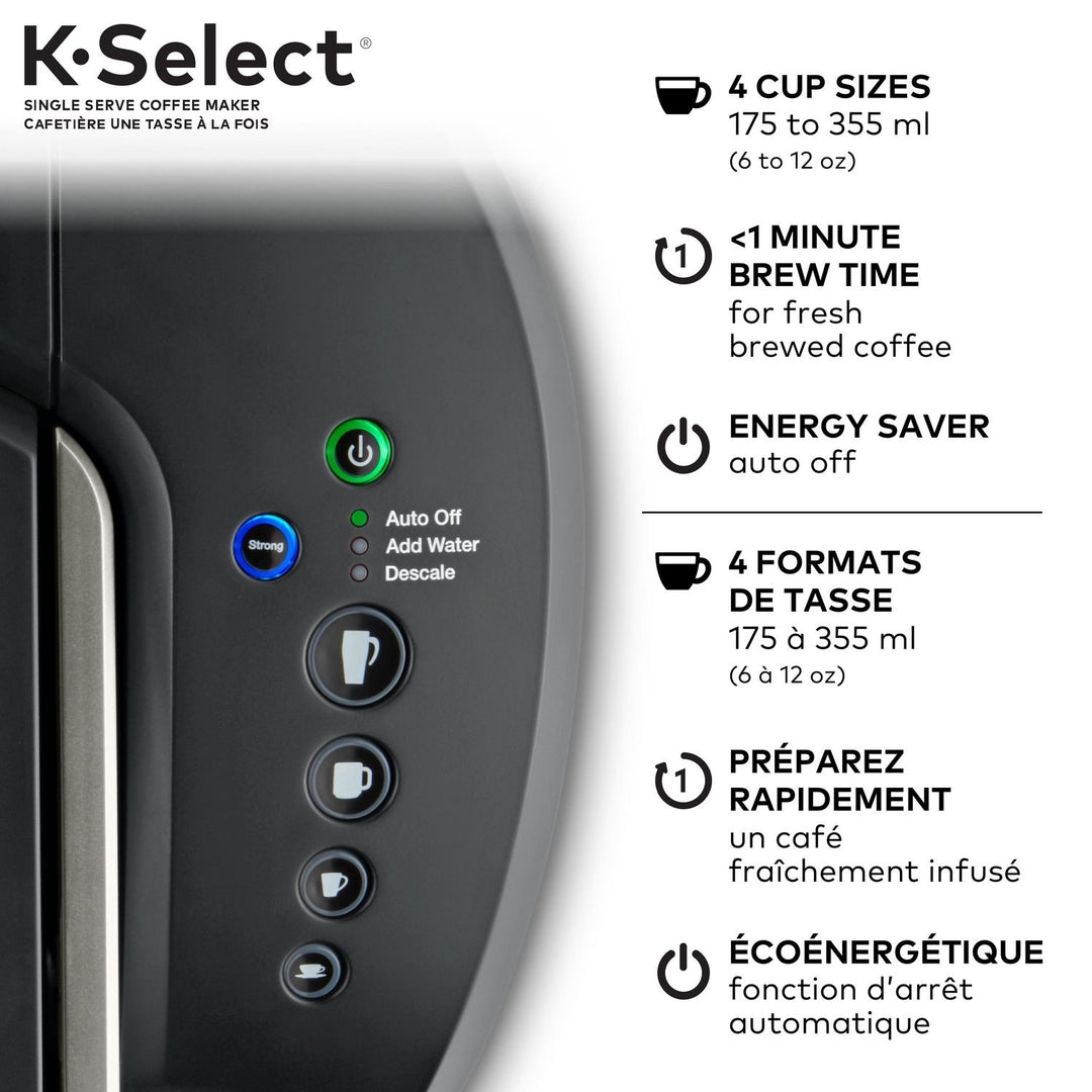 Keurig K-Select Single Serve K-Cup Pod Coffee Maker Matte Black Image 7