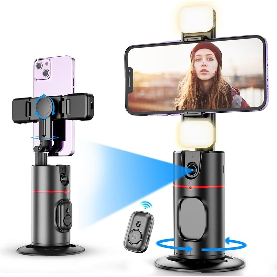 360 Rotation Motion Tracking Mount For Vlogging,Ai Smart Gimbal Face Tracking Gimbal Stabilizer Image 1