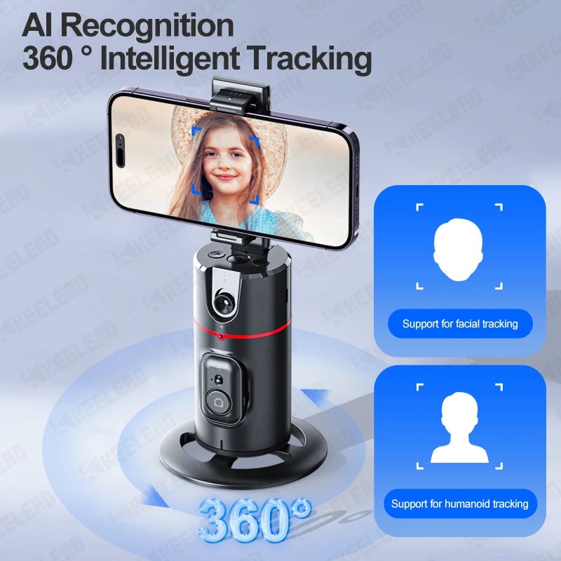 360 Rotation Motion Tracking Mount For Vlogging,Ai Smart Gimbal Face Tracking Gimbal Stabilizer Image 2