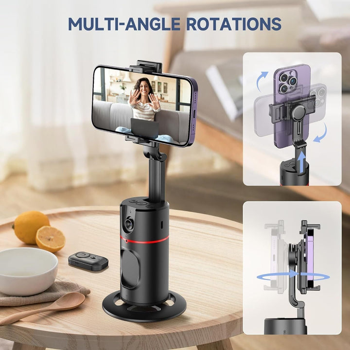 360 Rotation Motion Tracking Mount For Vlogging,Ai Smart Gimbal Face Tracking Gimbal Stabilizer Image 6