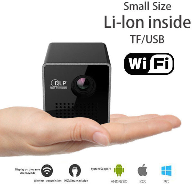 1080P DLP Wifi Mini Pocket LED Projector Home Theater Cinema Multimedia USB/TF Image 3