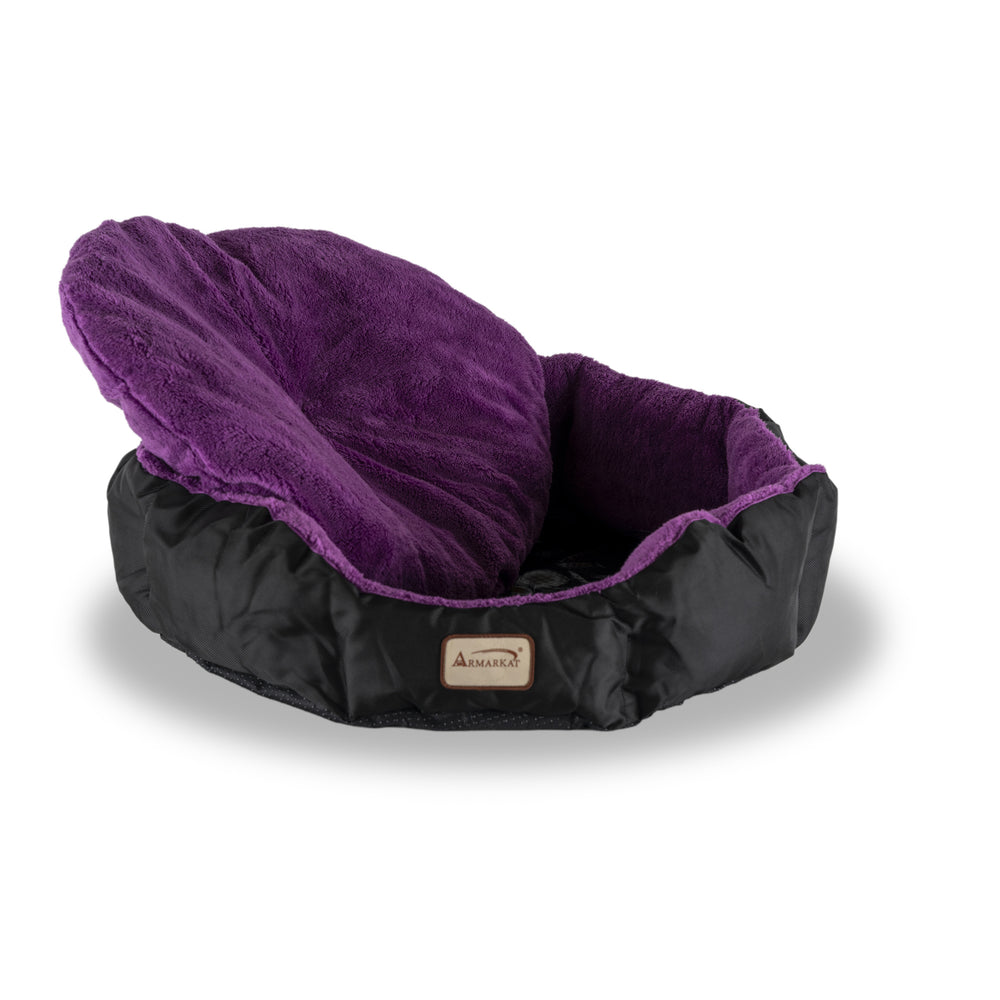 Armarkat Large Soft Cat Bed in Purple and Black C101 Image 2