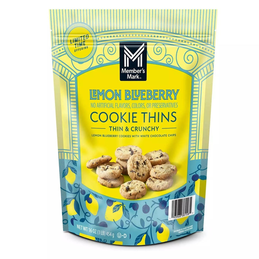 Members Mark Lemon Blueberry Cookie Thins16 Ounce Image 1