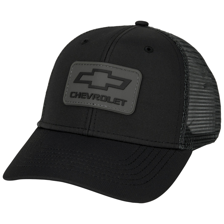 Chevy Logo Black and Grey Colorway Mesh Back Hat Image 1