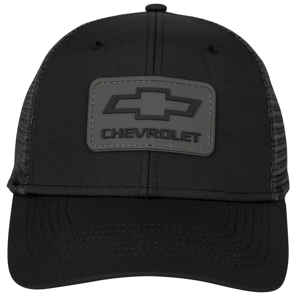 Chevy Logo Black and Grey Colorway Mesh Back Hat Image 2