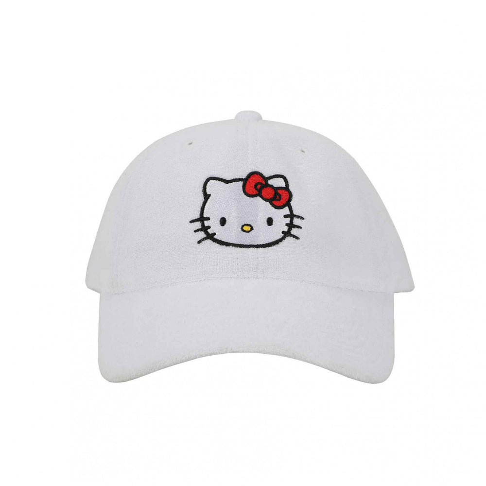 Hello Kitty Terry Cloth Embroidered Strapback Hat Image 2