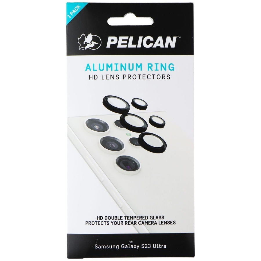 Pelican Aluminum Ring HD Lens Protectors for Samsung Galaxy S23 Ultra - Black Image 1