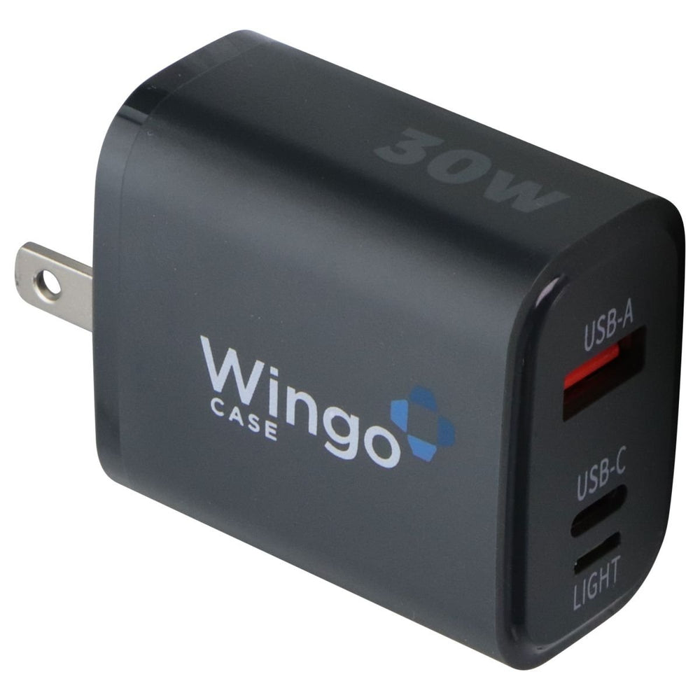 WingoCase (30W) 3-Port Adapter for USB-A/USB-C/Lightning Cables with 5-Ft Cable Image 2
