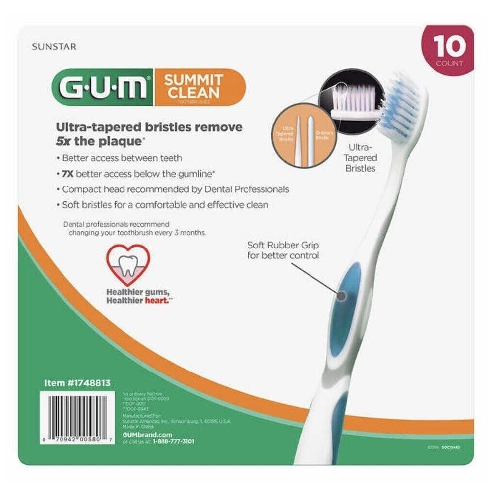 GUM Summit Toothbrush (Pack of 10) Image 2