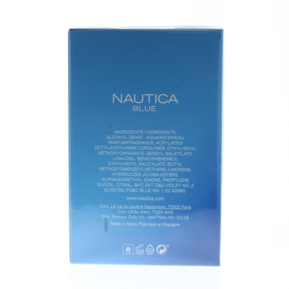 Nautica Blue Eau De Toilette Spray for Men 3.4oz/100ml Image 2