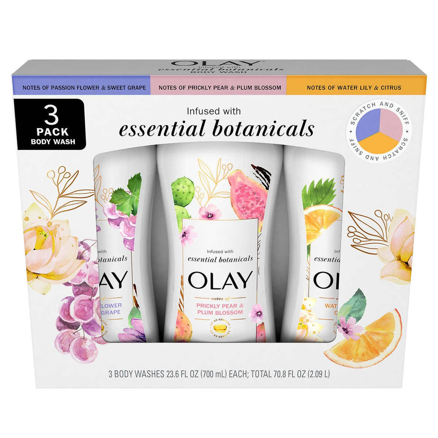 Olay Essential Botanicals Body Wash23.6 Fluid Ounce (Pack of 3) Image 1