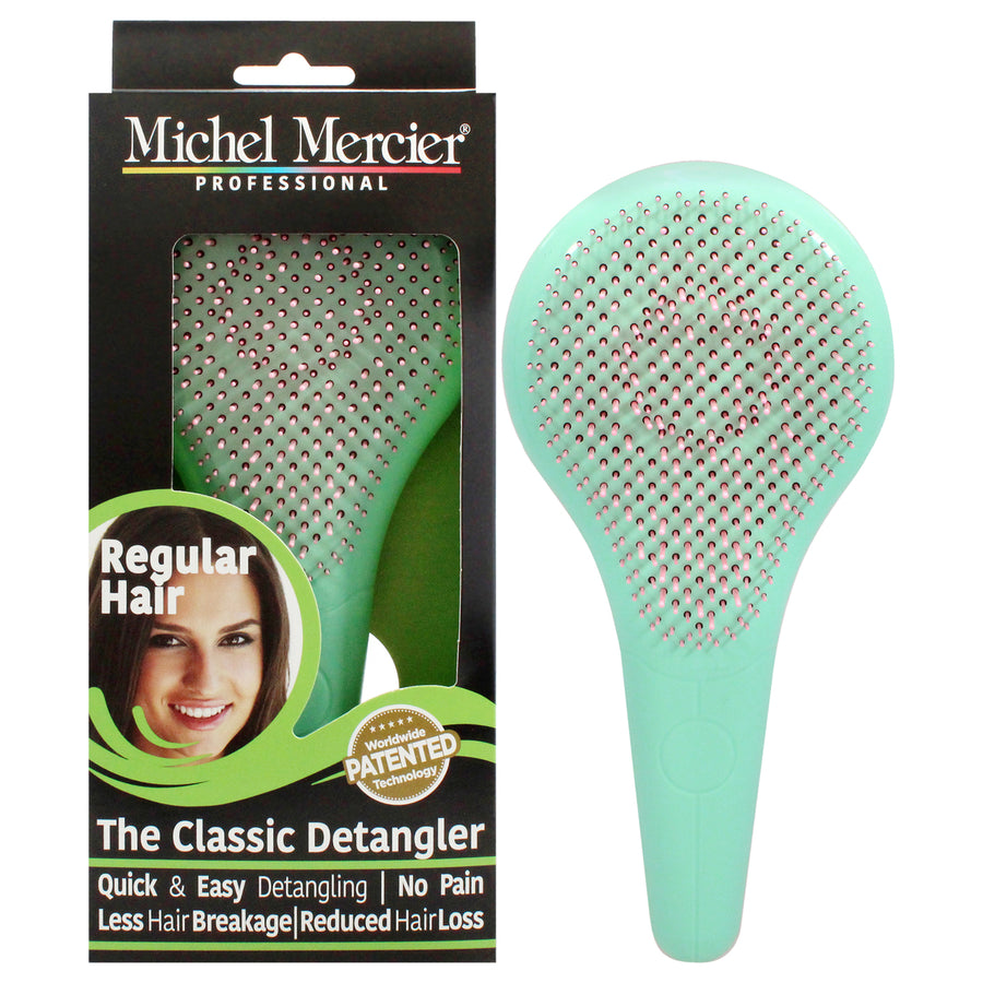 Michel Mercier The Classic Detangler Regular Hair - Pink-Green Hair Brush 1 Pc Image 1