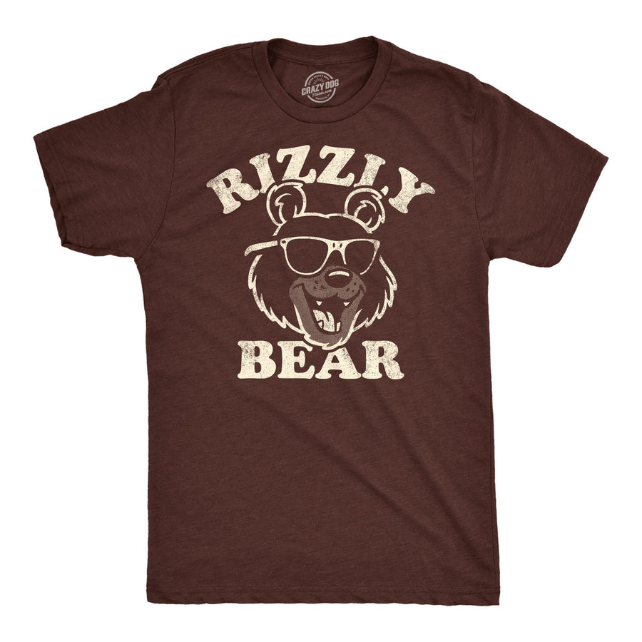 Mens Funny T Shirts Rizzly Bear Sarcastic Graphic Tee For Men Image 1