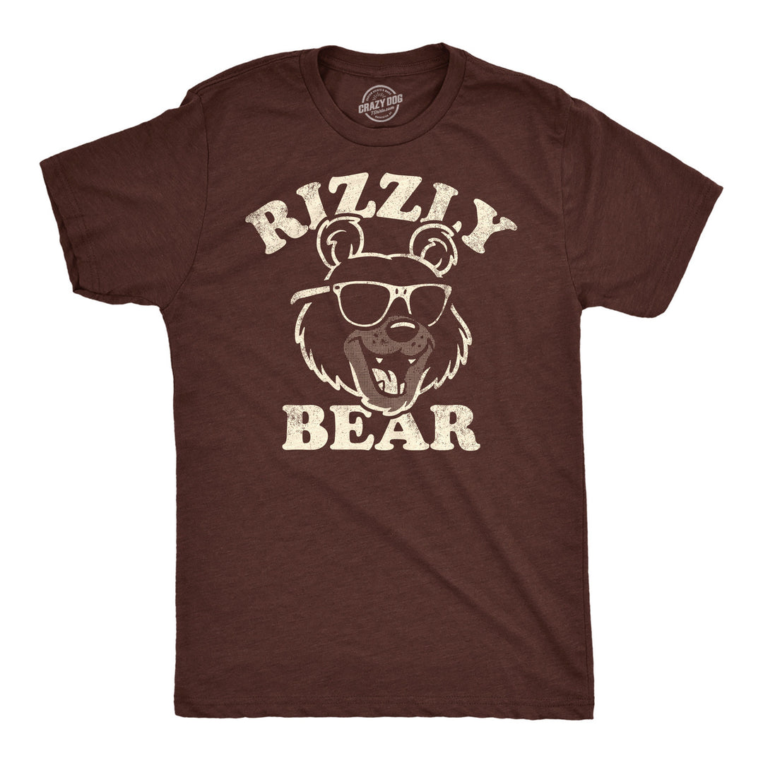 Mens Funny T Shirts Rizzly Bear Sarcastic Graphic Tee For Men Image 1