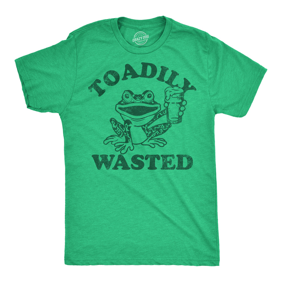 Mens Funny T Shirts Toadily Wasted Sarcastic Drinking Graphic Tee For Men Image 1