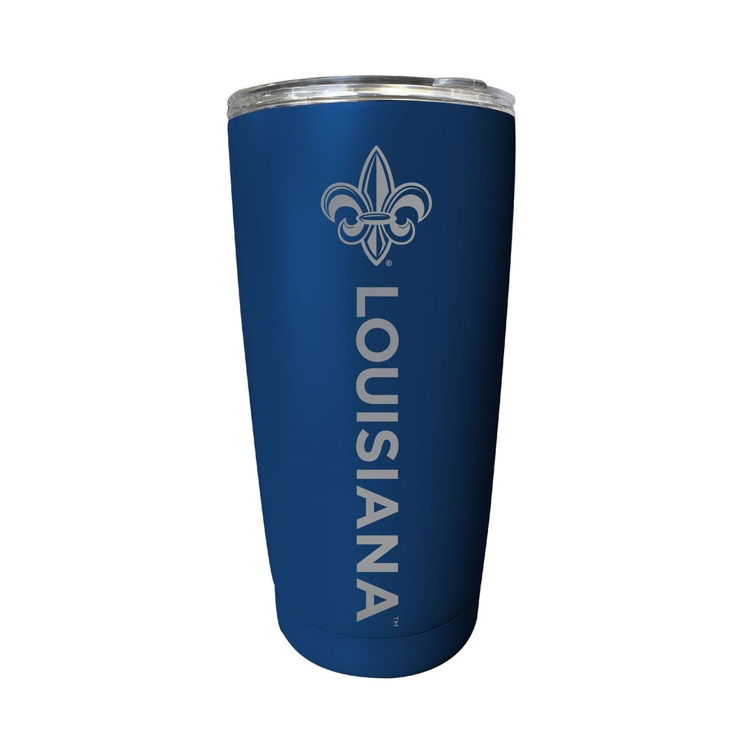 Louisiana at Lafayette 16 oz Stainless Steel Etched Tumbler - Choose Your Color Image 3
