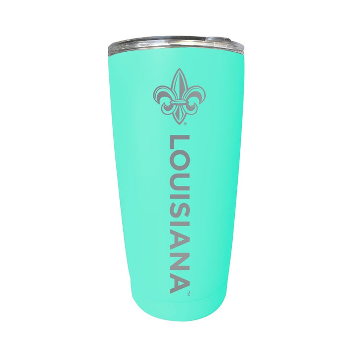 Louisiana at Lafayette 16 oz Stainless Steel Etched Tumbler - Choose Your Color Image 6