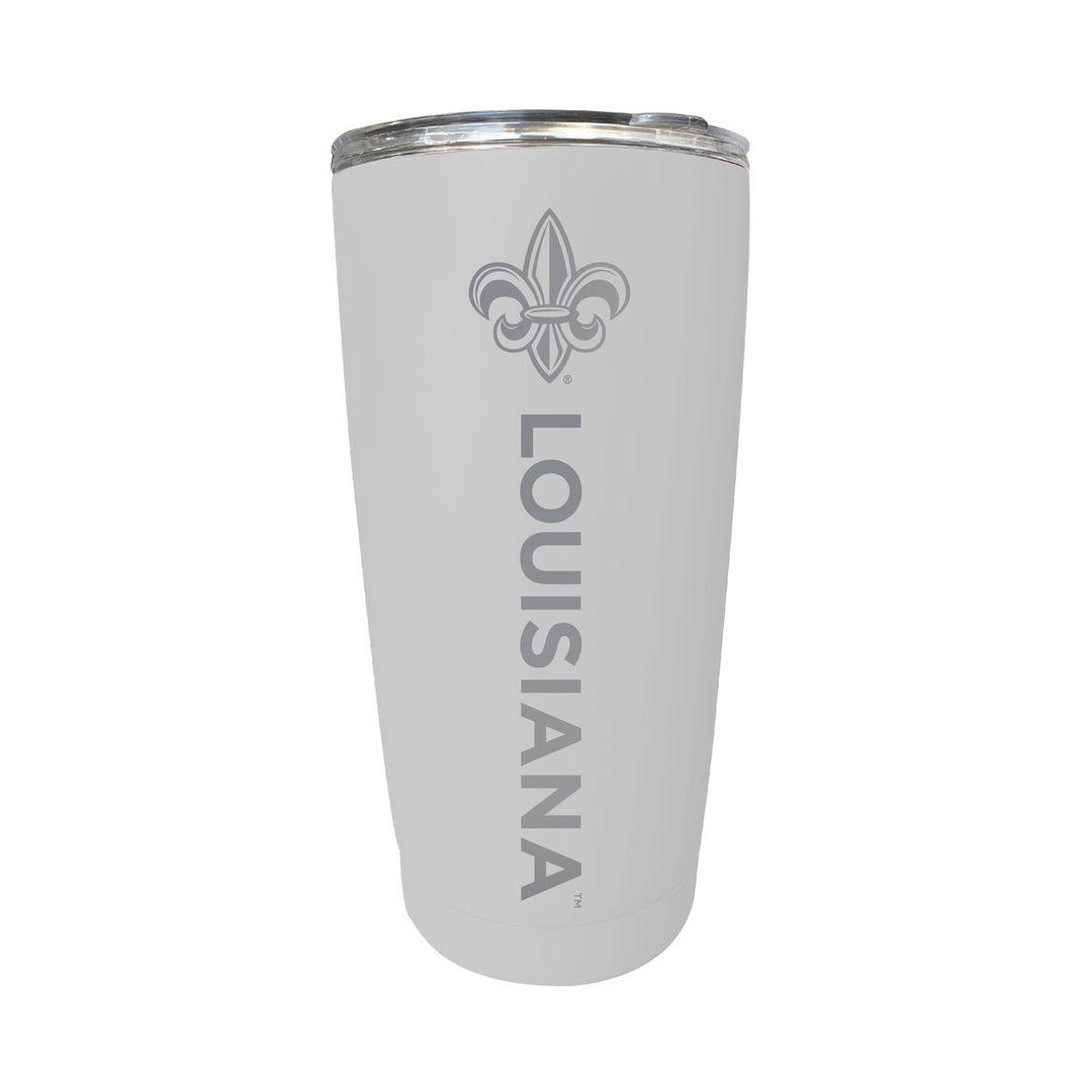 Louisiana at Lafayette 16 oz Stainless Steel Etched Tumbler - Choose Your Color Image 7