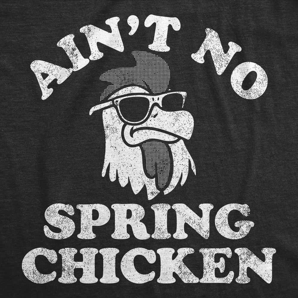 Mens Aint No Spring Chicken Funny T Shirt Sarcastic Graphic Tee For Men Image 2