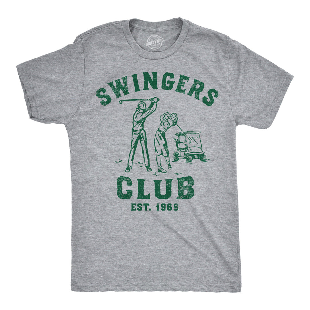 Mens Swingers Club Funny T Shirts Sarcastic Golfing Graphic Tee For Men Image 1