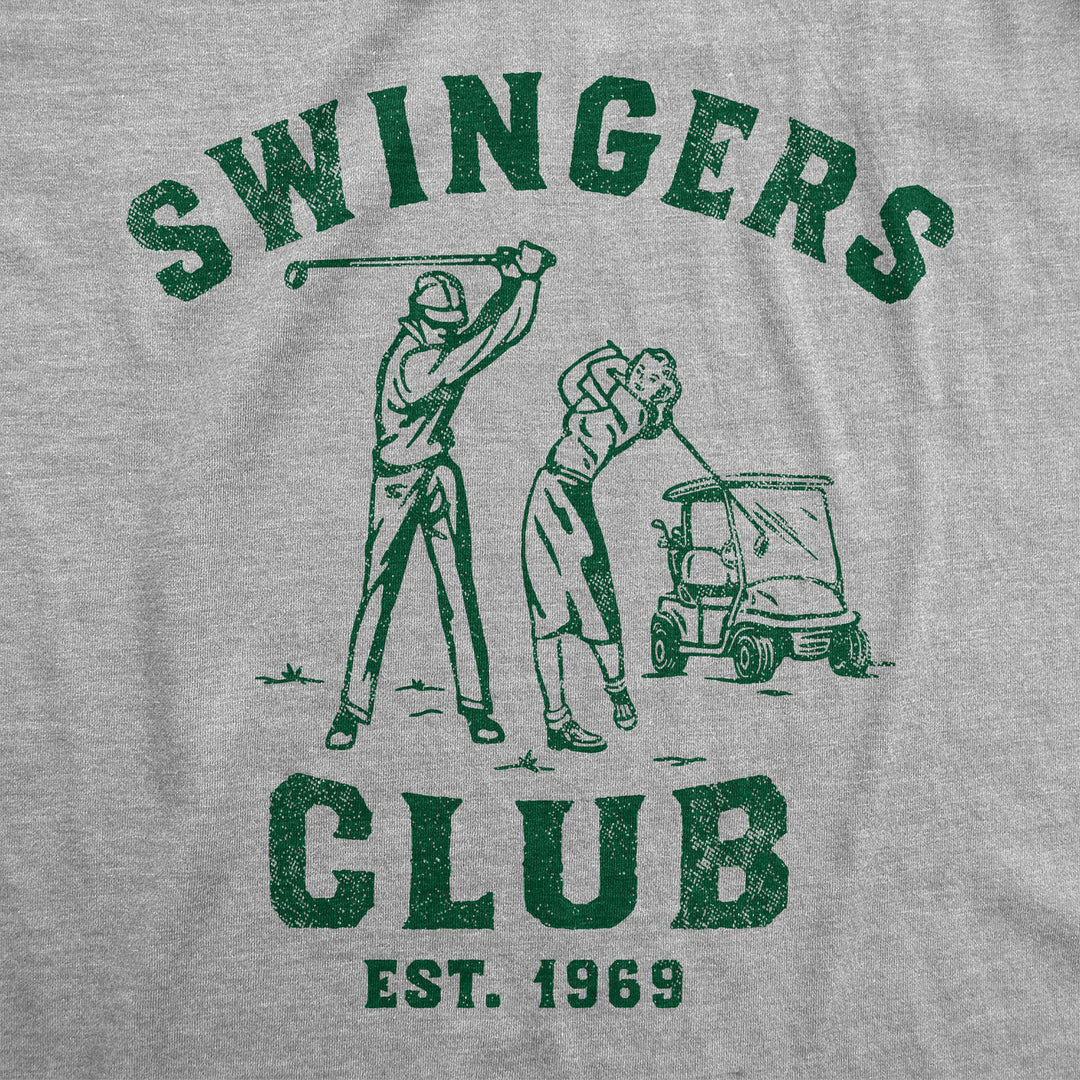 Mens Swingers Club Funny T Shirts Sarcastic Golfing Graphic Tee For Men Image 2