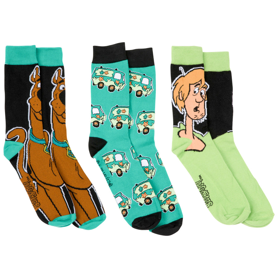Scooby-Doo and Shaggy Mystery Machine 3-Pack Crew Socks Image 1