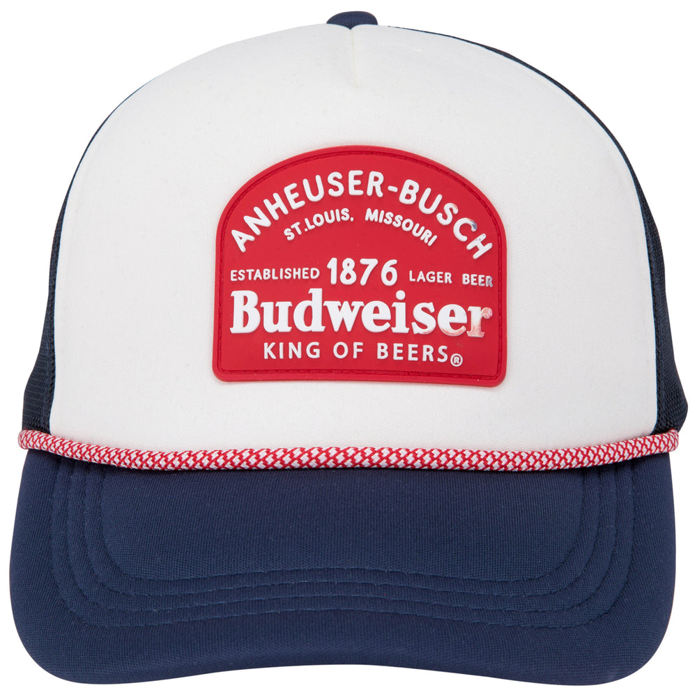 Budweiser Retro Logo Trucker Rope Hat Image 2