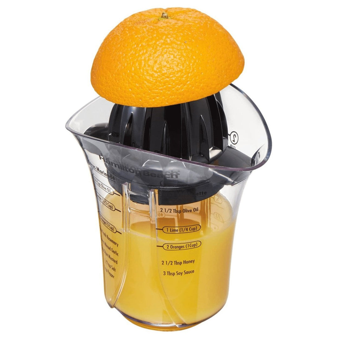 Hamilton Beach 2-Cup Citrus Juicer with Cup and Straining Lid Image 3