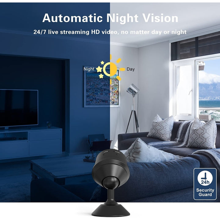 HD 1080P Portable Home Security Camera With 32G Memory Cardwith Night Vision and Motion Activation Function Image 6