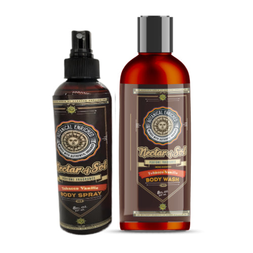 Nectar of Sol Body Spray and Body Wash Gift Set Tobacco Vanilla Fragrance Image 2