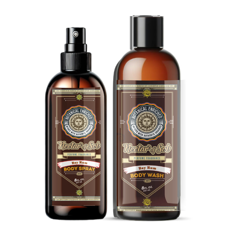 Nectar of Sol Body Spray and Body Wash Gift Set Bay Rum Fragrance Image 1