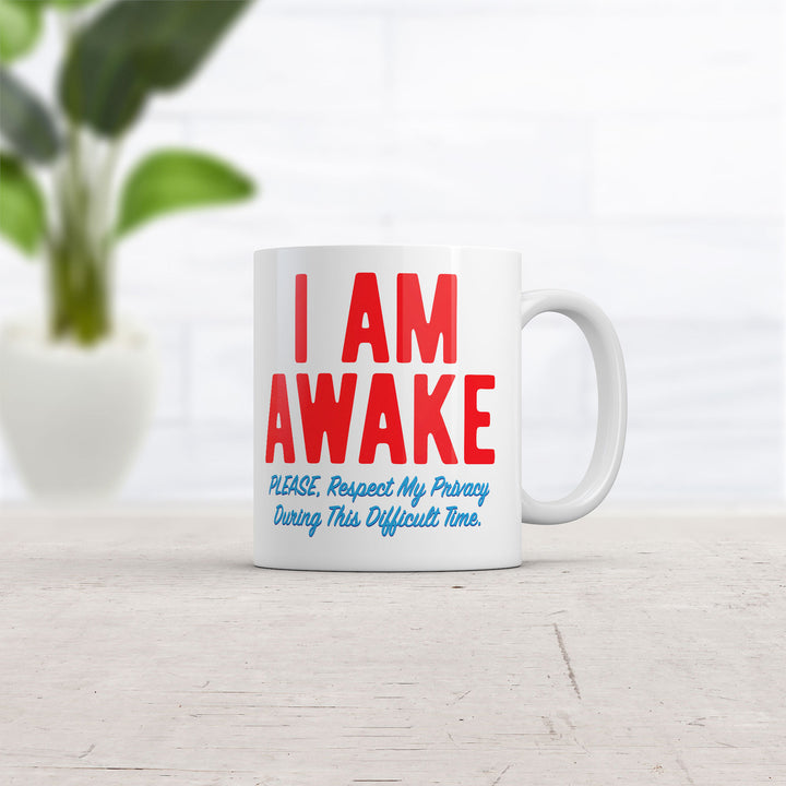 I Am Awake Please Respect My Privacy During This Difficult Time Mug Funny Novelty Cup-11oz Image 2