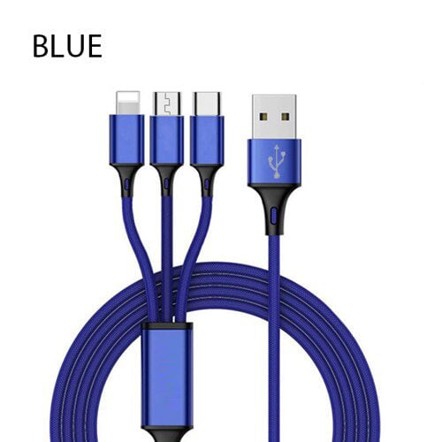 3 in 1 USB Cable For iPhone XS Max XR X 8 7 Charging Charger Micro USB Cable For Android USB TypeC Mobile Phone Cables Image 2