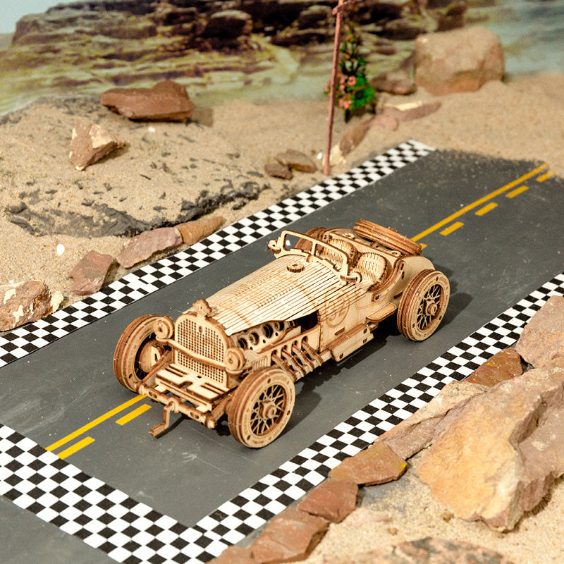 3D Wooden Puzzle Grand Prix Car Image 1