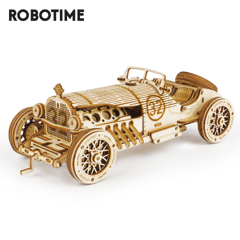 3D Wooden Puzzle Grand Prix Car Image 2