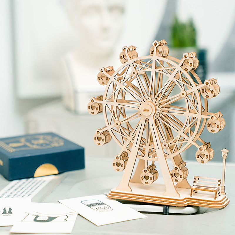 DIY Ferris Wheel 3D Wooden Puzzle Image 1