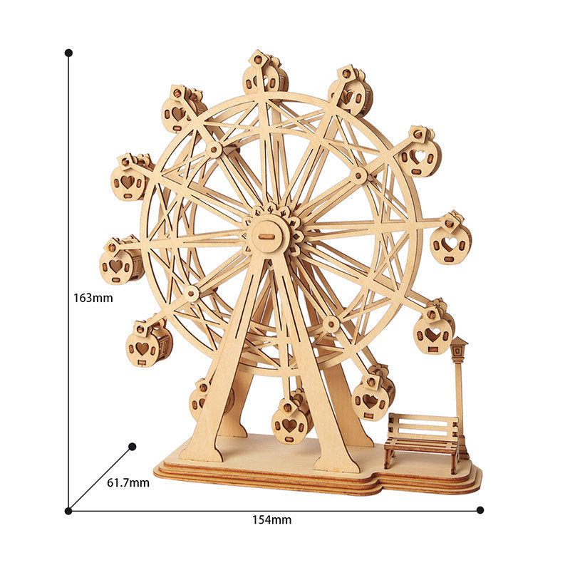 DIY Ferris Wheel 3D Wooden Puzzle Image 2