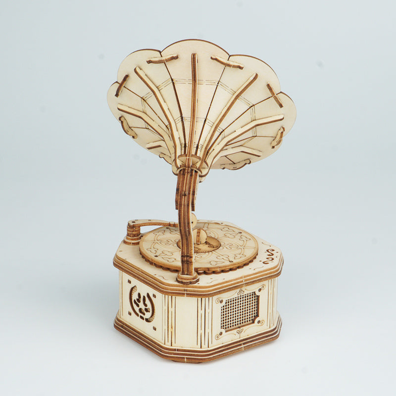 Gramophone 3D Wooden Model Building Kit Image 1