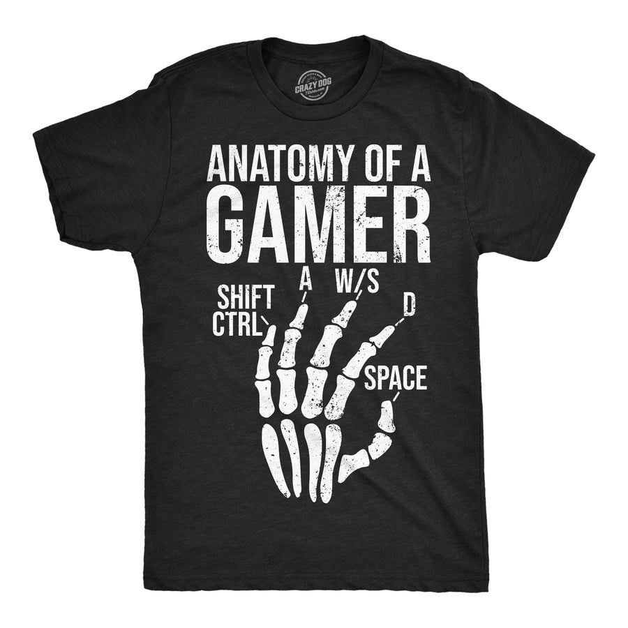 Mens Funny T Shirts Anatomy Of A Gamer Sarcastic Video Games Tee For Men Image 1