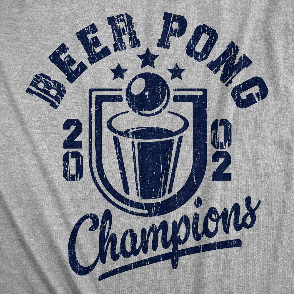 Mens Funny T Shirts Beer Pong Champions Sarcastic Drinking Tee For Men Image 2