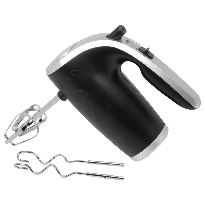 Better Chef 5-Speed 150W Hand Mixer with Silver Accents and Storage Clip Image 1