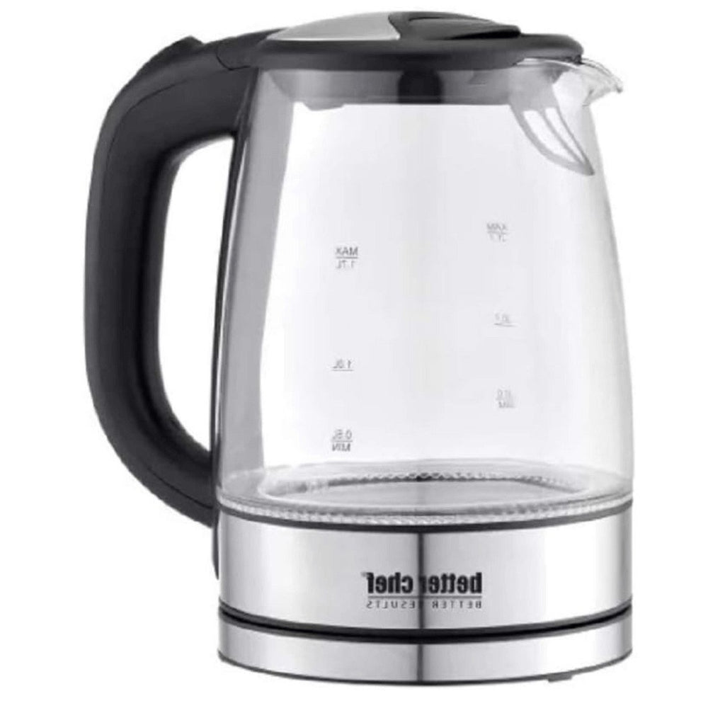 Better Chef 1100W 7-Cup Cordless Electric Borosilicate Glass Kettle with Stainless Steel Accents Image 2