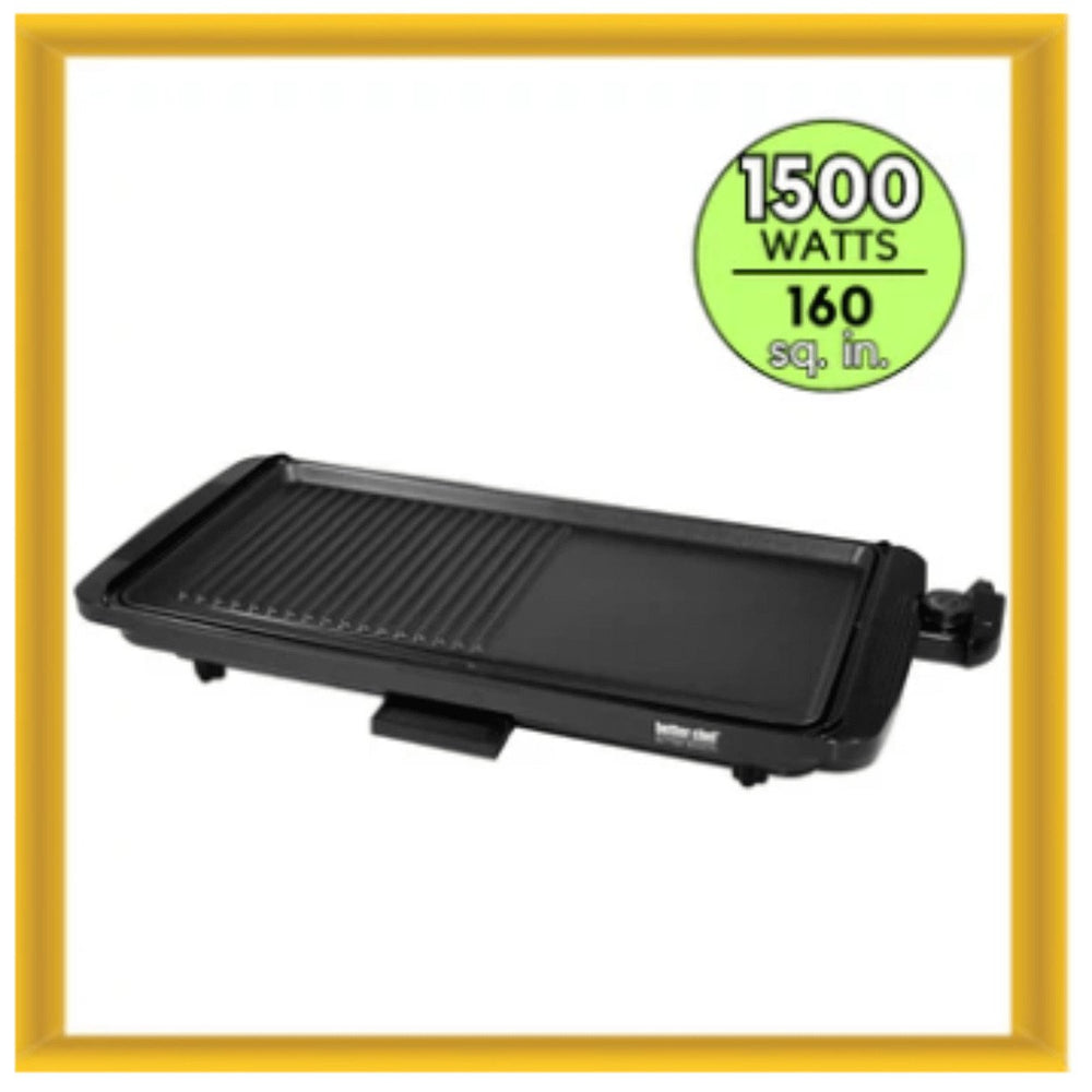 Better Chef 2-in-1 Family Size Cool Touch Electric Countertop Griddle Grill Image 2